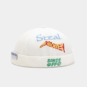 Usine BSCI Meidiney Casquette Courte en Coton de Qualité à Logo Personnalisé avec Bord Roulé, Bonnet <span class=keywords><strong>Docker</strong></span> de Marque Privée, Casquette de Marin sans Visière - Product Image 5