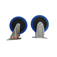Roue pivotante robuste de 100mm Roulettes et roues TPR bleues Roulette pivotante