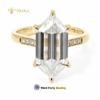 de bagues de fiançailles en Moissanite 2ct coupe poire S925 bagues en Moissanite en argent Sterling bijoux bague Moissanite