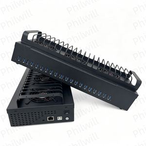 HUB USB OTG Ethernet de 20 puertos con 3 ventiladores de refrigeración para granja de bots, USB 3.0, fuente de alimentación, equipo de software, HUB de acoplamiento para granja de teléfonos - Product Image 3