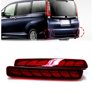 2 Luces LED Reflectoras para Parachoques Trasero de Coche para TOYOTA <span class=keywords><strong>Prius</strong></span> V NOAH 80 YARIS CROSS GR COROLLA, Luces DRL Traseras, Accesorios de Luz de Freno - Product Image 1