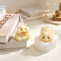 Molde de silicona 3D de hámster gordo y lindo para velas, figura de hámster con mejillas hinchadas, molde de fundición para DIY, adorno de pastel, herramientas de animales adorables.