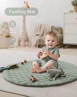 Tapis de Jeu pour Bébé, Tapis d'Éveil en Forme de Feuille, Tapis d'Activités pour Enfant, Tapis de Sol et Coussin de Canapé, Tapis de Gym pour Bébé