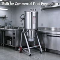 Hacheur alimentaire commercial QS832 32L, coupe-aliments en acier inoxydable 1500W avec roues pour restaurant