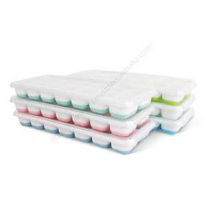 Accesorios de Cocina al por Mayor S139, Molde para Cubitos de Hielo con Tapa, Caja de Silicona para Cubos Cuadrados - Product Image 1