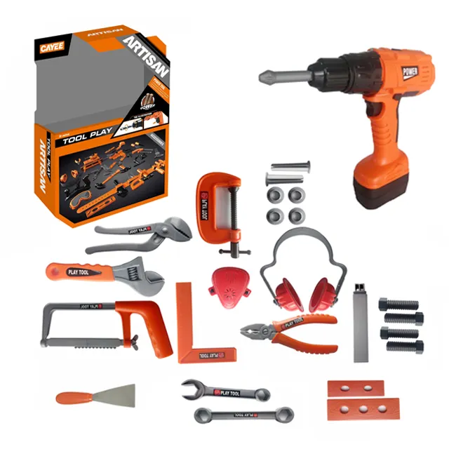 Milageto Simulation Tools Electric Drill Workbench Toy Kids Kit