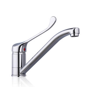 आधुनिक वाणिज्यिक एकल-छेद बेसिन मिक्सर सिंक नल नल नल के साथ निर्माता कस्टम स्टेनलेस स्टील हैंडल द्वारा सिरेमिक वाल्व कोर के साथ - Product Image 3