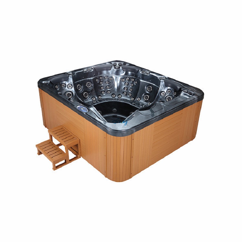 2021 современный квадратный наружный спа с воздушными пузырьками на заказ керамический напольный подогреваемый струйный твердый белый бассейн Ванна для взрослых