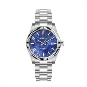 Cadran en nacre OEM en acier inoxydable de haute qualité, boîtier de type cannelé avec mouvement automatique 8215, montres de luxe - Product Image 4