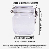 Pot en plastique hexagonal Miel de citron vert sauvage Bouchon à clipser en acier inoxydable Pot à miel russe