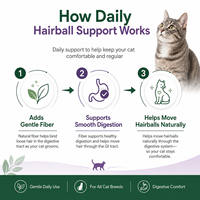 Tabletas Masticables para el Alivio de las Bolas de Pelo en Gatos, Apoyo Digestivo, Fibra Natural, Prebióticos, Suplemento para Mascotas, Golosinas Blandas para Todas las Razas de Gatos, OEM