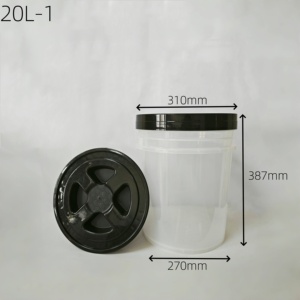 Seau en plastique <span class=keywords><strong>de</strong></span> 20 litres en gros avec couvercle Gamma et filtre – Seau transparent - Product Image 2
