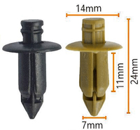 QGC-M001 Nouveaux clips universels QEEPEI pour voiture, attaches automobiles, rivets en plastique, garnitures, livraison en 7 jours, 24 sacs/carton