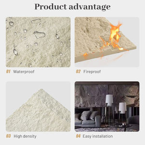 工場価格 3D PU石壁パネル 30mm 防湿 防水 耐久性 クラシックスタイル アパート 浴室 屋外 ホテル用 - Product Image 4