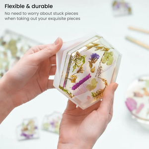 Timeirui 37 cái Silicone bảng chữ cái và khay đĩa tấm nhựa khuôn kit, chữ số Epoxy nhựa đúc thiết lập Epoxy nhựa công cụ - Product Image 3