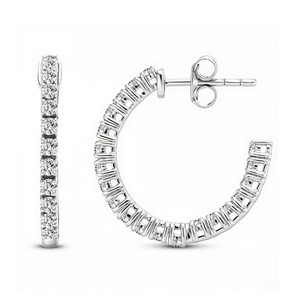 Pendientes de Aro Finos con Diamante Cultivado en Laboratorio de 1.08 Quilates, Plata de Ley 925, Titanio, Oro de 10K, 14K, 18K, Joyería Fina de Lujo - Product Image 5