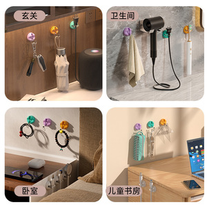 Rotatable Magnetic Cable Opener Wall Mounted <b>Hook</b> Kitchen Storage Solution Hanging Organizer Multifunctional <b>Plastic</b> <b>Hooks</b> - Product Image 3