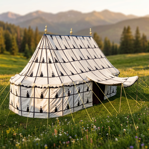 Tente du désert traditionnelle à motifs géométriques pour le camping en plein air - Product Image 4