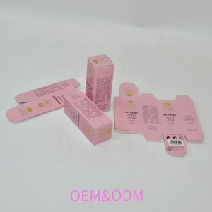 Tùy Chỉnh In Tráng Giấy Các Tông Cán Bóng Vàng Dập Nóng Mỹ Phẩm <span class=keywords><strong>Tuck</strong></span> Hộp Với Với Logo Vàng - Product Image 5