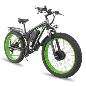 bike dual Suppliers-EU Stock E-Bike 2x1000W Motor 23AH Lithium batterie Zweirad antrieb eBike 26 "x 4.0" Fat Tire Dual Motor Elektro fahrrad