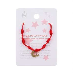 Pulsera de siete nudos con hilo rojo y acero inoxidable, hecha a mano para la suerte y protección, unisex, para uso diario. - Product Image 2
