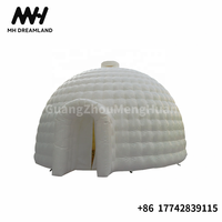 Nouvelle conception de tente géante d'extérieur en forme d'igloo, tente gonflable en forme de dôme avec 2 entrées en tunnel, événement pour fête
