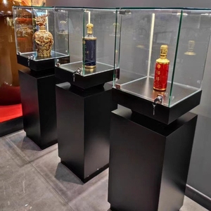 定制玻璃博物馆展示陈列柜工厂制造的用于收藏品的发光二极管照明展示柜 - Product Image 3