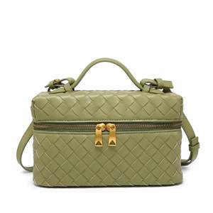 Bolsos de mano con asa para mujer de marca de alta calidad, bolsos de mano tejidos de cuero PU clásicos de lujo ligeros para mujer - Product Image 2