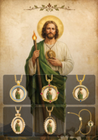 Breloques Saint Jude en gros, accessoires DIY, pièces Hip Hop Streetwear, Dijes San Judas Mayoreo