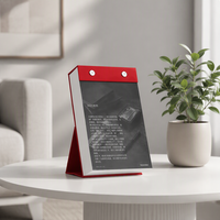 Calendrier de bureau à rabat sur mesure avec support triangulaire en papier, fabricant de calendriers de table personnalisés pour la promotion