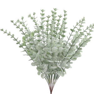 Décor Feuilles d'Eucalyptus Fausses Branches pour Centre de Table de Mariage Arrangement Floral Fleur Maison de <span class=keywords><strong>Ferme</strong></span> Tiges d'Eucalyptus Artificielles - Product Image 1