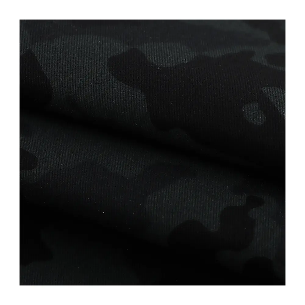 Ткань из эластичной ткани с реактивным принтом 97 хлопок 3 спандекс дышащая хлопковая эластан саржевая ткань для модной куртки