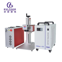 JPT 3W 5W 10W machine de marquage laser UV portable split type rouge couleur argent avec refroidissement par eau pour métaux verre bois cuir