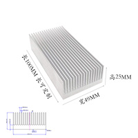 Radiateur Dissipateur Thermique en Aluminium 6063 Personnalisé avec Service de Découpe pour Carte de Circuit Imprimé (PCB), Refroidissement LED et Onduleur