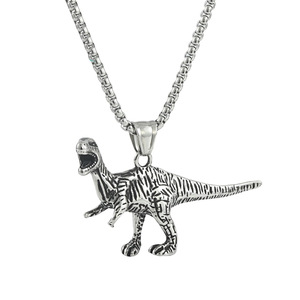 Yunnique – pendentif dinosaure en acier inoxydable, collier animalier, bijoux unisexes à la mode, 19010 - Product Image 5