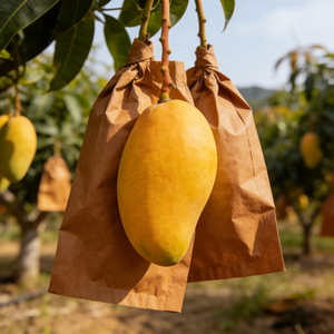 <span class=keywords><strong>Sac</strong></span> de protection pour fruits de mangue en papier enduit de cire écologique, imperméable, avec poignée, pour la protection des cultures agricoles, gaufrage personnalisé - Product Image 6