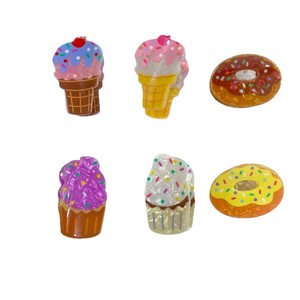 Presilha de Cabelo Pequena Estilo Desenho Animado Fofo com Simulação de Sobremesas (Cupcake, Sorvete) e Cristais - Product Image 5