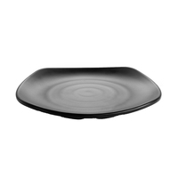 Matt Black Melamine Geschirr Geschirr Geschirr Teller Set
