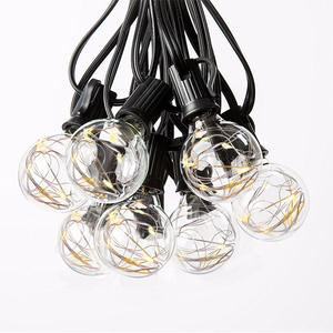 Guirnalda de Luces Solares G40 de 25 Pies para Exteriores, Patio Trasero, <span class=keywords><strong>Guirnaldas</strong></span> LED G40, Luces Solares Vintage G40, Guirnalda de Luces de Alambre de Cobre - Product Image 2