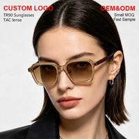 Lunettes de soleil polarisées carrées haut de gamme OEM en gros, anti-reflet UV400, en faux acétate, de créateur, pour hommes et femmes