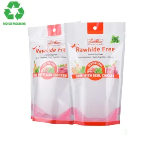 Recycled 106Oz 170Microns PP Plastic Gloss Finish Perfect Gravure Printing Stand Up Carton Window Pouch Pickles Packaging Bag