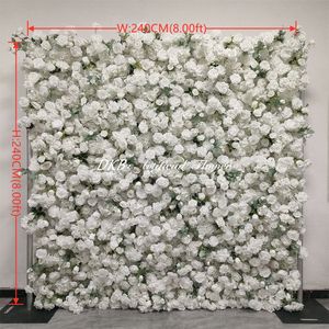 Mur de fleurs artificielles 3D 5D, toile de fond 8ftx8ft en tissu de soie, marque DKB, pour la fête des mères, Noël, mariage, Nouvel An, Halloween, remise de diplôme - Product Image 2