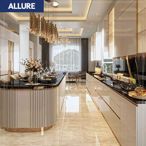 Allure ตู้กับข้าวแบบครบชุดตามสั่งโต๊ะเกาะอลูมิเนียมการออกแบบตกแต่งภายในภายนอกอาคารตู้สแตนเลสเฟอร์นิเจอร์ - Product Image 1