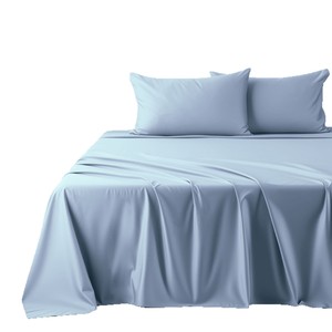 Ensemble <span class=keywords><strong>de</strong></span> quatre pièces en satin <span class=keywords><strong>de</strong></span> coton égyptien à longues fibres couleur unie des années 80 comprend une <span class=keywords><strong>housse</strong></span> <span class=keywords><strong>de</strong></span> <span class=keywords><strong>couette</strong></span> drap <span class=keywords><strong>de</strong></span> lit taie d'oreiller - Product Image 5