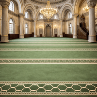 Tapis de prière de mosquée haut de gamme fabriqué à la machine, en nylon imprimé et tufté, tapis musulman mural, doux et durable, tapis de mosquée de Dubaï