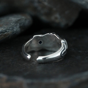 Nouvelle bague en pierre bleue « Lonely Star » rétro, personnalisée, unique, simple, polyvalente, bijoux de style hip-hop pour homme - Product Image 3