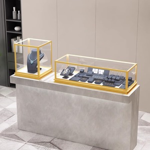 Thời trang đồ trang sức hiển thị trường hợp, tùy chỉnh sang trọng thép không gỉ trang sức hiển thị trường hợp với đèn LED - Product Image 3