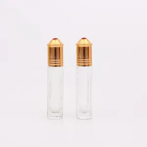 Arabic Cylinder Round Empty Perfume Sample Bottles For Sale Clear 3.5ML Wholesale