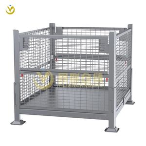 Yilian-ağır hafif Q235 lojistik depo teli Mesh kasalar istiflenebilir depolama 14 kübik Feet Boltless kapatma çinko/sıcak daldırma - Product Image 4