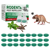 Lot de 24 boules répulsives pour rongeurs, à la menthe poivrée, pour dissuader les rats, répulsif pour rats d'intérieur, pour la maison